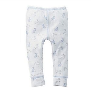 Mud Pie Baby Boys/Girl My First Easter Bunnies White/Blue 0-3 Months Pants